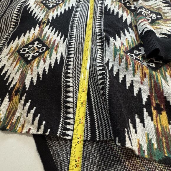 Ruff Hewn Woman Multicolor Asymmetrical Hem Southwestern Open Cardigan Size XL - Picture 9 of 9